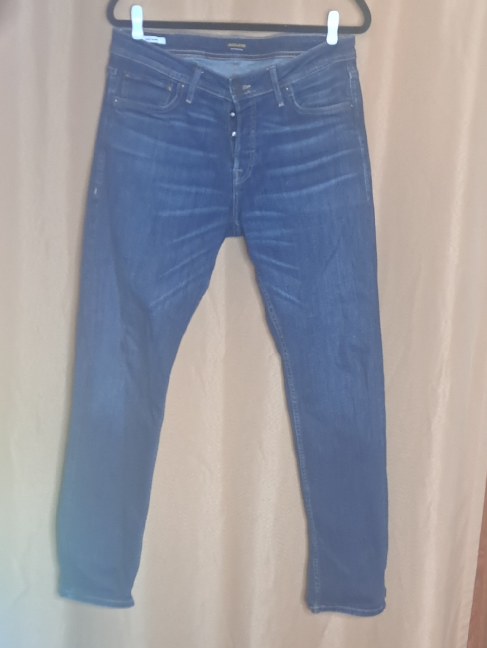 Jack & Jones Dark Blue Skinny Jeans.  34"/32" Button Fly